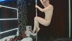 Angela Whity Pole Attraction Followed By Masturbation