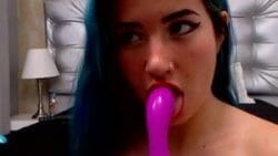 Solem Sanders Blue Haired Girl Know How To Enjoy Things