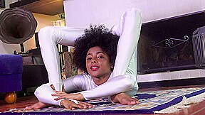 Acrobatics In A White Zentai Catsuit – Watch4Fetish