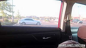 Anna Claire Clouds in Risky Backseat Blowjob