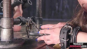 BDSM subject caned by her maledom in erotic bondage couple