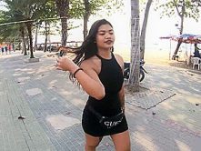 Big ass teen amateur from Thailand made a porno movie with big dick tourist