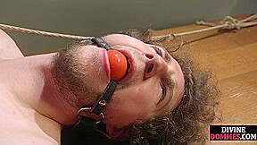 Busty college teacher pegging and whipping her student