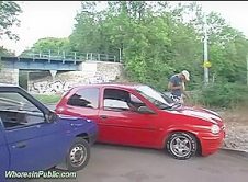 Busty Teen Banged in Public