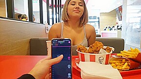 Cute Real Girl Enjoys Public Lush Control Ends Fucked In Toilet