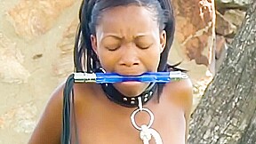 Ebony Cheating Whore Enjoys Public Outdoor BDSM Hardcore Punishment