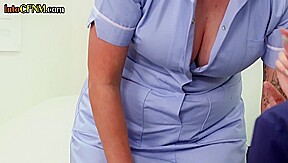 Femdom CFNM nurse babes jerk small cock dude in group