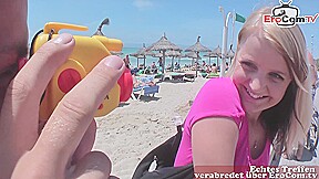 german Skinny ***teen flirt and pick up at mallorca beach