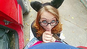 Going To Halloween Party Pulled Over Outside Came On Her Pregnant Belly