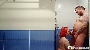 Hot bathroom sex with a thick angel