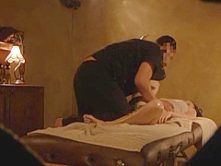 Hot Japanese babe gets more than just a massage