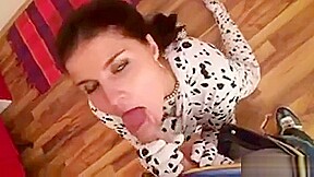 Jane black spandex facial sumshot