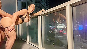 Porn Babe Big Ass Hard Fucked On Hotel Balcony Public Voyeur