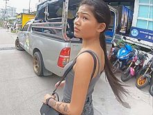Real amateur Thai teen cutie fucked after lunch by her temporary boyfriend