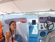 Rented a boat for a day and had sex on it with his Asian teen girlfriend