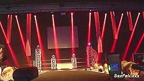 Sexy Strip Show on Public Stage
