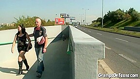 Teen fucks old dudes cock after blowjob
