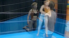Teen headscissor in yoga pants