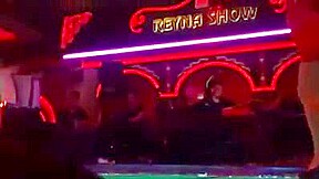 Turkish night life red dressed woman with upskirt
