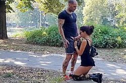 una – public oral sex