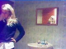 2 girls caught in on hidden cam in bathroom