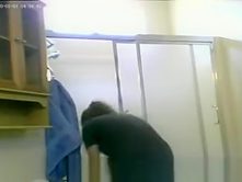 A girl in bathroom