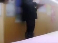 Amateur couple creampie sex in public library