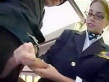 American Stewardess Handjob