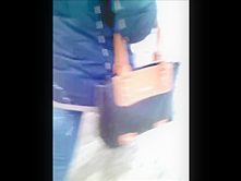 another girl with a nice booty in jeans and semen