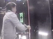 Asian girl in bathroom