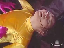 Asian Heroine Getting Her Tits And Pussy Rubbed By Other Heroine In The Dungeon