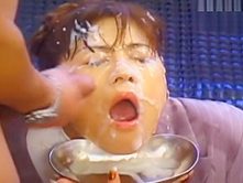 Asian secretary bukkake