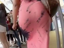 Big ass ebony woman in long dress