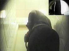 Big ass woman spied peeing
