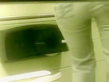 Blue thong pee