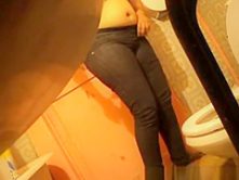 Bust woman peeing