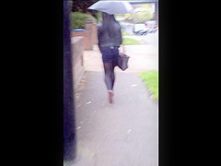 Candid sexy hottie in miniskirt