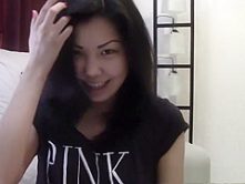 Chinese amateur Miranda strips and masturbates