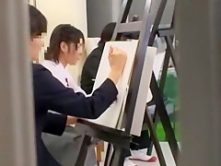 Crazy Japanese chick Nozomi Aiuchi, Satomi Kirihara, Arisa Nakano in Exotic College/Gakuseifuku JAV clip