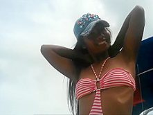 Driving my boat in Bocas Del Toro then Deepthroat Throatpie
