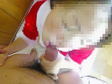 【初コスプレ撮影】アラフィフ主婦がミニスカサンタでジュポジュポ濃厚フェラ　 Japanese Mature Woman Gives A Blowjob In A Miniskirt Santa