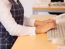 Exotic Japanese whore Mana Sakura in Amazing Secretary, Masturbation/Onanii JAV video