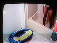 girlfriend on bathroom spycam