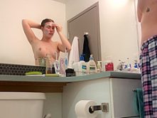 Hidden cam – college athlete after shower with big ass and close up pussy!!