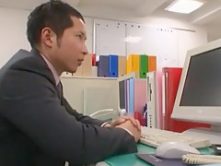 Horny Japanese chick Mako Oda in Hottest Secretary, Gangbang JAV clip