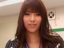 Horny Japanese chick Ren Bitou in Exotic Cunnilingus, Secretary JAV clip