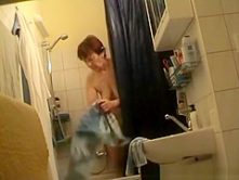 Mature woman spied drying and dressing
