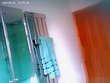 Milf caught in bathroom by spy camera