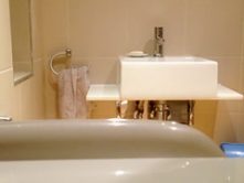 My sister’s friend is peeing in our bathroom