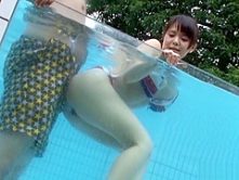 Naughty angel and a friend in wild outdoor fucking
